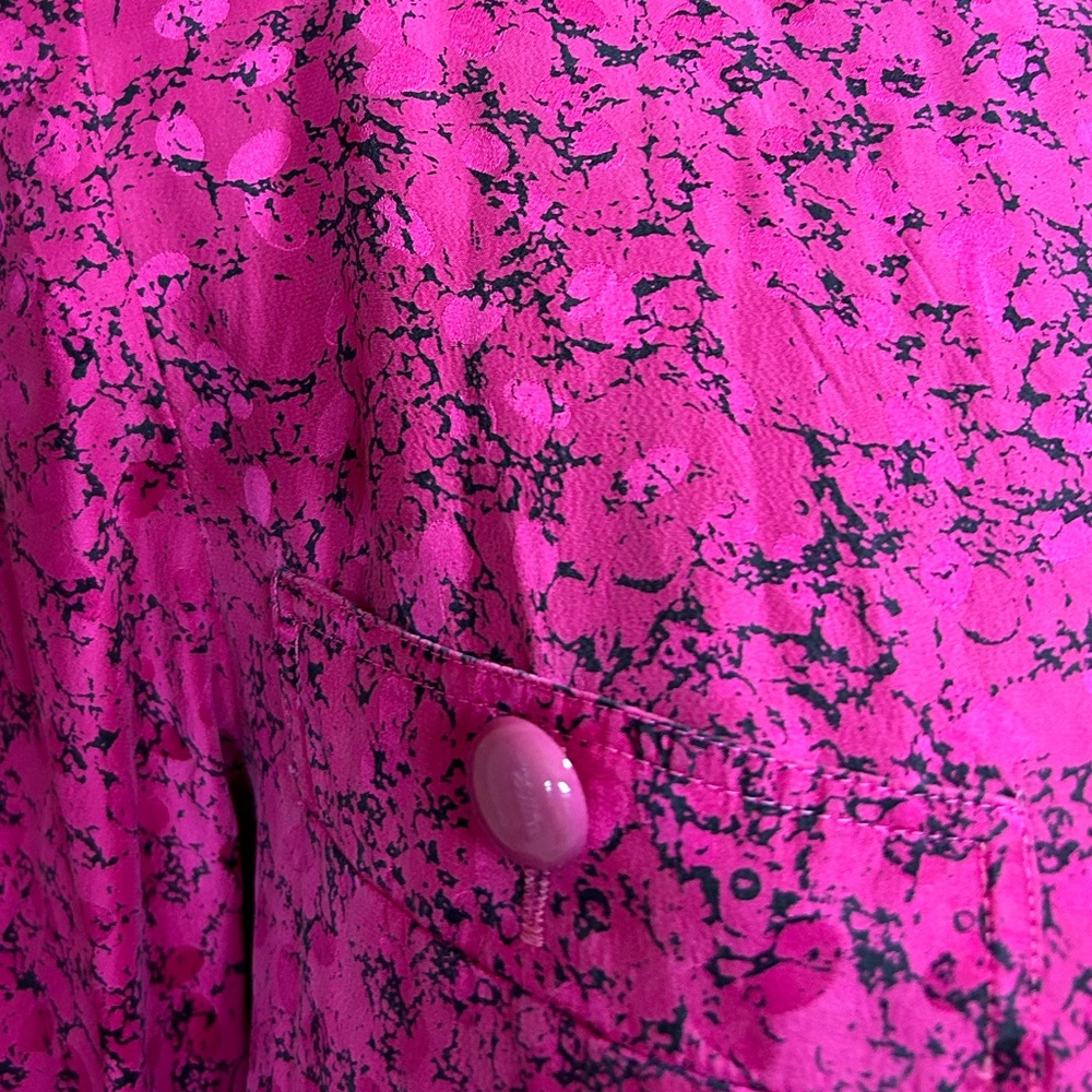 Julie Francis Vintage 80’s Silk Dropwaist Long Sleeve Dress - Picture 3 of 10